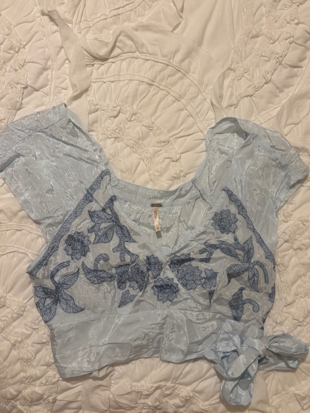 Free People Sahara Embroidered Top